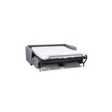 LOUNGITUDE - Agathe - Canapé Convertible - Express - 3 Places - Véritable Matelas - en Tissu - Gris Clair -L178cm