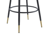 Vente-unique - Lot de 2 tabourets de Bar en Velours et métal - Terracotta - ELIRAM