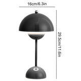 Starnearby Lampe de Table LED Pot de Fleurs, Lampe de Chevet Rechargeable Sans Fil, Lampe Champignon Tactile Dimmable avec 3 Modes de Luminosité, Lampe de Bureau Décorative Rétro