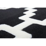 Paris Prix Tapis Imprimé Losange à Poils Courts Lina Noir 160 x 230 cm