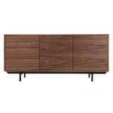 Miliboo Buffet Vintage en Bois foncé Noyer 2 Portes 3 tiroirs L160 cm Manny