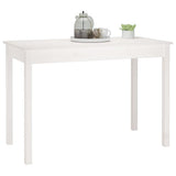 vidaXL Table à Manger Table de Comptoir Cuisine Table de Salle à Manger Meuble de Restaurant Intérieur Blanc 110x55x75 cm Bois Massif de Pin