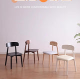 Chaise Scandinave Blanche Chaises De Salle A Manger Scandinave sans Bras Chaise De Cuisine en Bois en Cuir avec Pieds en Bois pour La Salle À Manger(/Light Gray B)