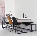 Kick Collection Ensemble de 4 Chaise de Salle à Manger Velvet - Velours - Noir - Moderne et de Haute qualité - Tissu Velours et métal - Disponible dans de Nombreuses Couleurs