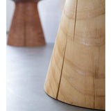NNHDWS Table Ronde Côté Souche en Bois Massif Café Table D'appoint, Souche d'arbre Accent Natural Edge Side Table De Chevet, Canapé Table D'appoint, Chambre Chambre Balcon, Table d'angle,Wood Color