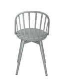 KAYELLES Lot de 2 chaises bistrot à barreaux Design Cuisine, Salle à Manger, Cussin Simili Cuir, Pieds en métal Bold (Gris)