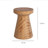 NNHDWS Table Ronde Côté Souche en Bois Massif Café Table D'appoint, Souche d'arbre Accent Natural Edge Side Table De Chevet, Canapé Table D'appoint, Chambre Chambre Balcon, Table d'angle,Wood Color
