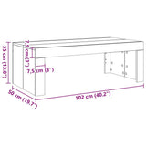 vidaXL Table Basse chêne Artisanal 102x50x35 cm Bois d'ingénierie