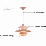UIOPPOI Lampe Suspendue PH5 avec Douille Compatible E27 pour éclairage Moderne, Lustre en Aluminium de Style Nordique pour décoration de Maison et de Restaurant, 40 cm, Bleu