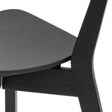 AC Design Furniture Roxanne Chaises de Salle à Manger Noires 2 pièces, Lot de 2 Chaises de Cuisine en Bois, Meubles de Salle à Manger, Style Scandinave Rétro, H: 79,5 x L: 45 x P: 55 cm