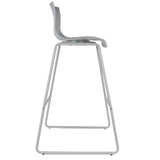Home Deco Factory, HD6364, Lot de 2 Tabourets de Bar Moderne en Plastique, Design épuré et Chic, idéal pour Cuisine ou Salon, Hauteur d'assise 76 cm, Dimensions 55x47x99 cm, Couleur Gris