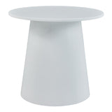 [en.casa] Table Basse Polyvalente Petite Meuble d'Appoint Ronde Design Bout de Canapé Support de Plantes Table de Chevet Moderne pour Salon Chambre Séjour Entrée MDF 40 x 44 cm Blanc