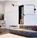 Appliques murales Nordic n Spider Serge Mouille, Lampes murales à Long Poteau pour Chambre et Salon, Appliques murales créatives avec Design Rotatif