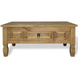 INLIFE Tables Basses, Table Basse Pin Mexicain Gamme Corona 100 x 60 x 45 cm