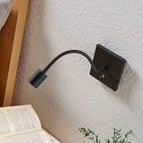 LED Applique Murale Mayar (Moderne) en Noir Métal e. a. pour Chambre à coucher (1 lampe,à), Applique, Lampe Murale, Eclairage, Luminaire Mural
