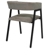 AltoBuy Lot de 2 fauteuils de Table Design en métal et Velours côtelé Coloris Taupe - Amory