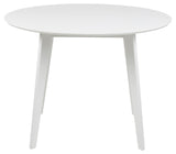 AC Design Furniture Roxanne Table à Manger pour 4 Personnes en Blanc 105 x 76 cm - Table de Cuisine avec Peinture Blanche - Style rétro Moderne pour Salle à Manger - Table à Manger Ronde