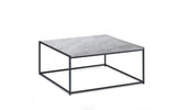 Julian Bowen Table basse carrée Staten, effet béton/noir