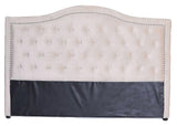 PALAZZO INT Tête de lit vintage Chateau Royal – Tête de lit en velours Chesterfield capitonnée avec boutons, 117 × 160 × 6 cm, autonome et murale, design de coiffeuse