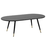 FineBuy Table basse, 120 x 60 x 41,5 cm, aspect marbre, moderne, design moderne, table de salon avec structure en métal, grande table d'appoint pour le salon, noire