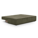 HOMIFAB Canapé Convertible 3 Places avec Coffre de Rangement en Velours côtelé Vert Kaki - Milla