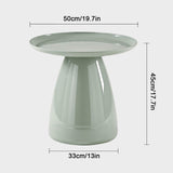 Yqyc Table D'appoint Ronde en Plastique pour Canapé, Table Appoint Moderne pour Les Espaces Étroits Et Petits, pour Bureau, Salon, Chambre À Coucher, Table Basse (Color : Orange)