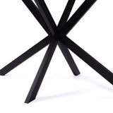 IDMarket - Table à Manger Rectangle Alix 8 Personnes Pied araignée Noir et Plateau Effet marbre Noir Alaska 160 cm