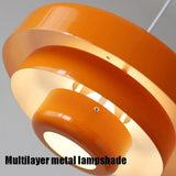 YYingYYue Orange, Luminaires De Plafond, Abat-Jour De Suspension Creative Multilayer Iron Art, Lustre De Style Industriel Nordique, Suspension De Décoration De Salon De Bureau