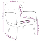 vidaXL Fauteuil Rose 62x79x79 cm Velours