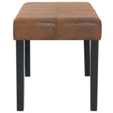 vidaXL Banc Banc d'Entrée Banc de Couloir Siège Banquette de Salon Meuble de Salon Intérieure Salle de Séjour Maison 106 cm Marron Similicuir Daim