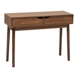 5 five simply smart 5Five - Console SLIDY Marron en Panneau de Fibres de Bois - 100x34x75,5cm - Meuble de Rangement Fonctionnel pour Salon, Entrée, Salle à Manger