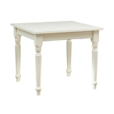 Biscottini Table Salle à Manger 90x78x90 cm | Table Cuisine Rustique | Table carrée Salle à Manger en Bois Massif | Blanche Antique