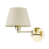 Lindby Applique Murale Tissu Pola (Moderne) en Beige Textile e. a. pour Salon & Salle à manger (1 lampe,à E27), Applique, Lampe Murale, Eclairage, Luminaire Mural