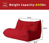 Canapé de sol paresseux de taille double, pouf poire en velours pelucheux, chaise de cheminée, canapé Togo pour salon, chambre à coucher, salon, bureau – Confortable 2 places, couleur B