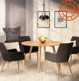 ALTEREGO Table à dîner Ronde Design Brun 120x120x75 cm Table Ronde pouvant accueillir 4 à 5 Personnes.