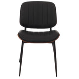 Mendler Lot de 2 chaises de Salle à Manger HWC-O44 MVG Aspect Noyer, Noir