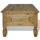 INLIFE Tables Basses, Table Basse Pin Mexicain Gamme Corona 100 x 60 x 45 cm