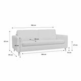 Alice's Home - Canapé lit 3 Places Ivoire avec Matelas 12cm d'épaisseur. fabriqué en France