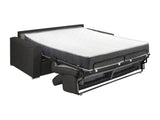 Vente-unique - Canapé 2 Places Convertible Express en Tissu Violet - Couchage 120 cm - Matelas 22 cm avec mémoire de Forme Vizir