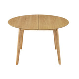 Miliboo Table à Manger Ronde Extensible Finition chêne L120-150 cm Leena