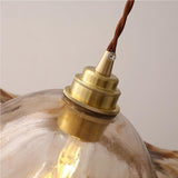 1 lumière intérieure suspendue for îlot de cuisine, luminaires suspendus en verre à tête , finition dorée, lampe à suspension moderne de forme ondulée for salle à manger, chevet, entrée, café, restaur