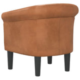Bucmath Fauteuil club en cuir synthétique robuste, marron, 70 x 56 x 68 cm, fauteuil de salon confortable pour salon, chambre à coucher, bureau, fauteuil de lecture pour adultes