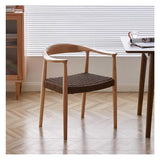 Chaise Décontractée Vintage, Chaises Modernes Du Milieu Du Siècle Pour Salle À Manger Chaise Rattan Des Fauteuils En Bois Massif Salle D'étude, Chaise De Loisirs Des Clubs De Bureau ( Couleur : Wood-B