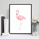 Gemini_mall® Peinture à l'huile moderne et abstrait sur toile motif flamant rose, photo sans cadre, b, 40x50cm