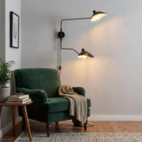 BARCELONA LED Applique Louise Noire Design 2xE27 Avec Prise