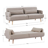 Atmosphera - Canapé Convertible Jack Gris 3 Places