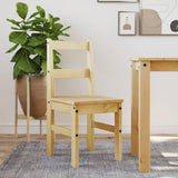 vidaXL Lot de 2 Chaises à Manger, Sièges à Dîner, Chaises de Repas, Meubles de Salle de Séjour Cuisine Maison Intérieur, Bois Massif de Pin