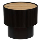 Atmosphera - Table à café Enola en placage frêne D38,5cm Noir