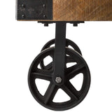 PEGANE Table Basse Rétro en manguier/Fer - L. 117 x l. 70 x H. 34 cm