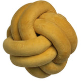 SZETOSY Oreiller de Boule de Noeud - Coussin de Boule de Noeud Fait la Main Oreiller Sieste en coratif Jet pour Chambre canap Voiture Bureau Voyage 25x25cm Jaune